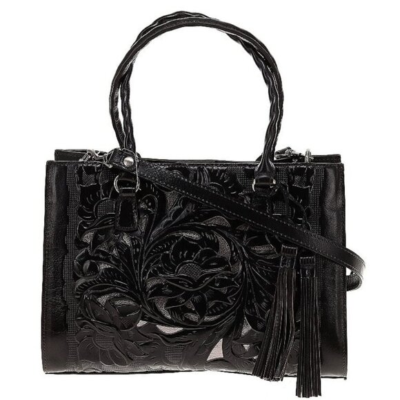 NWT Patricia Nash Primrose Leather Satchel - Picture 2 of 5